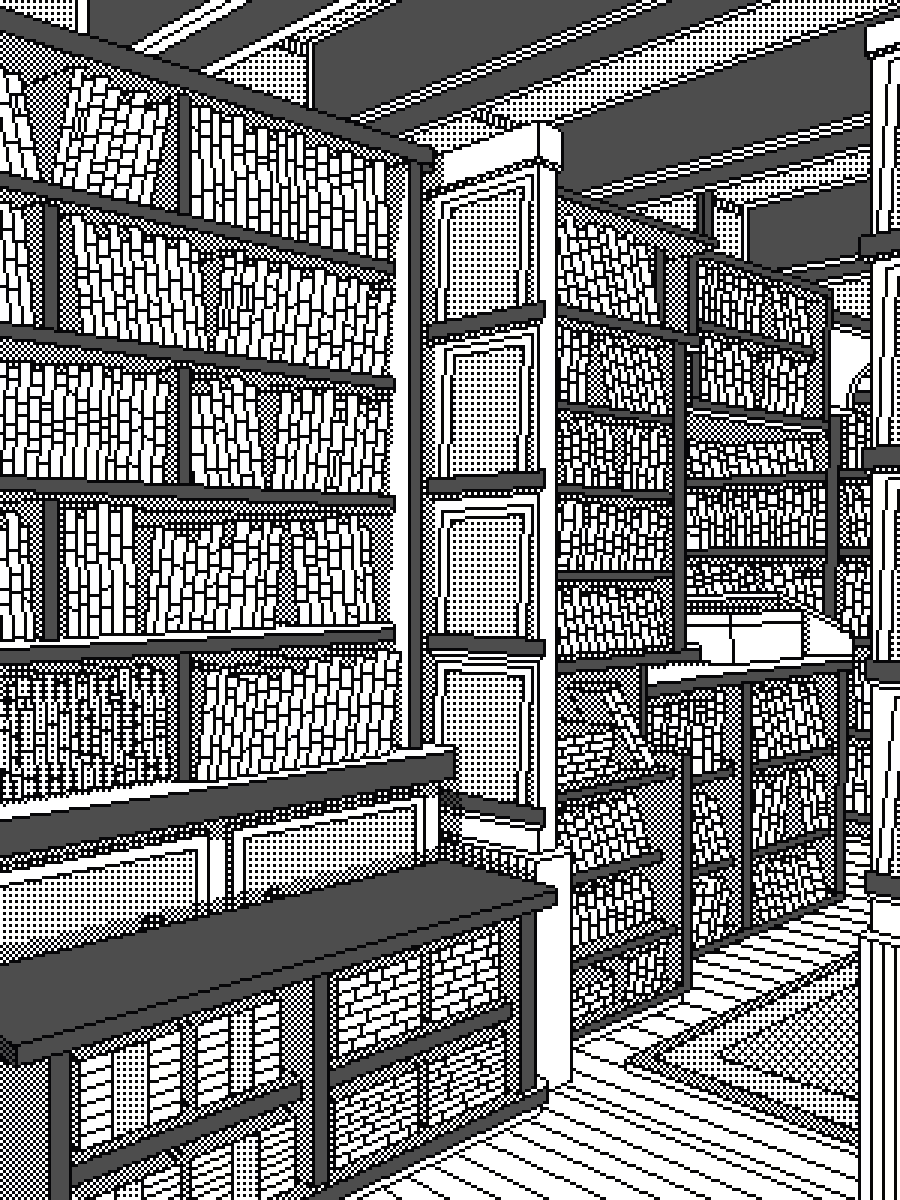 You know 3 books can stop a bullet. I know 1 book that makes that obsolete. #pixelart #1bit