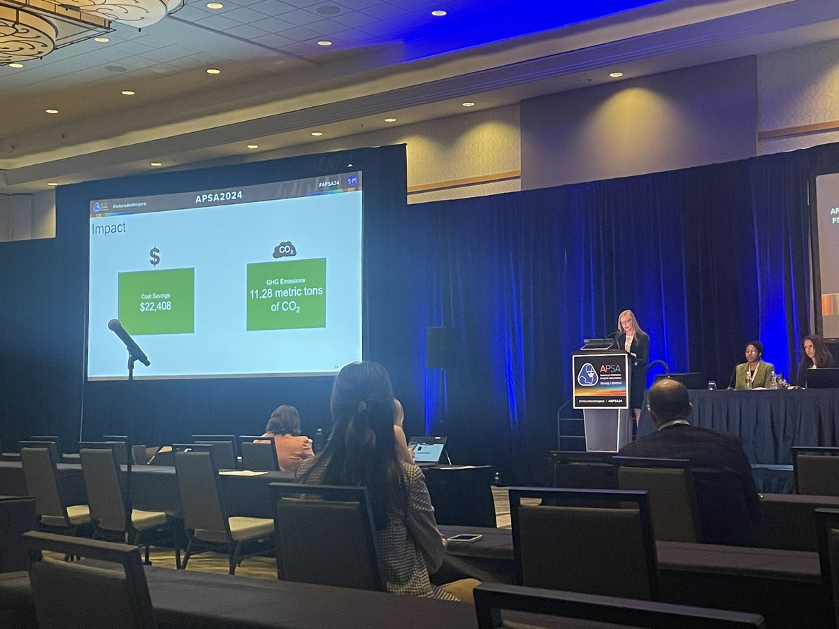 Excellent showcase of the environmental stewardship initiatives at <a href="/LurieChildrens/">Lurie Children's</a> by the <a href="/LuriePedSurg/">LurieChildrenSurgery</a> team - cost and environmental savings from surgical tray optimization and device reprocessing programs! Presented by Alison Lehane mentored by <a href="/mehulvraval/">Mehul V Raval</a> <a href="/TimothyLautz/">Timothy Lautz</a>