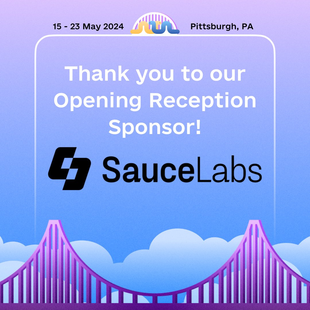 It's almost time for the #PyConUS 2024 Opening Reception! Head to Hall A from 5-7pm EST and help us kick off our first year of PyCon US in Pittsburgh, PA🎉 A special thank you to our Opening Reception sponsor @saucelabs for your support!
