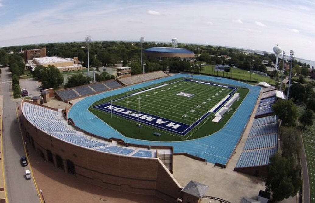 After a Great Conversation with @trent_boykin I’m Blessed to Receive a Division 1 Offer Hampton University🔵⚪️ @HamptonFootball @coachcurtis42 @davewiljr @JuCoFootballACE @JUCOFFrenzy @mjcmustangs