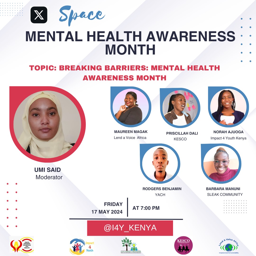 May is Mental Health Awareness Mont. Join us tomorrow for a Twitter Space hosted by @impact4youth and other organizations to discuss overcoming mental health obstacles, featuring insightful discussions led by @umisaid and other experts.
#MentalHealthAwareness #BreakTheStigma