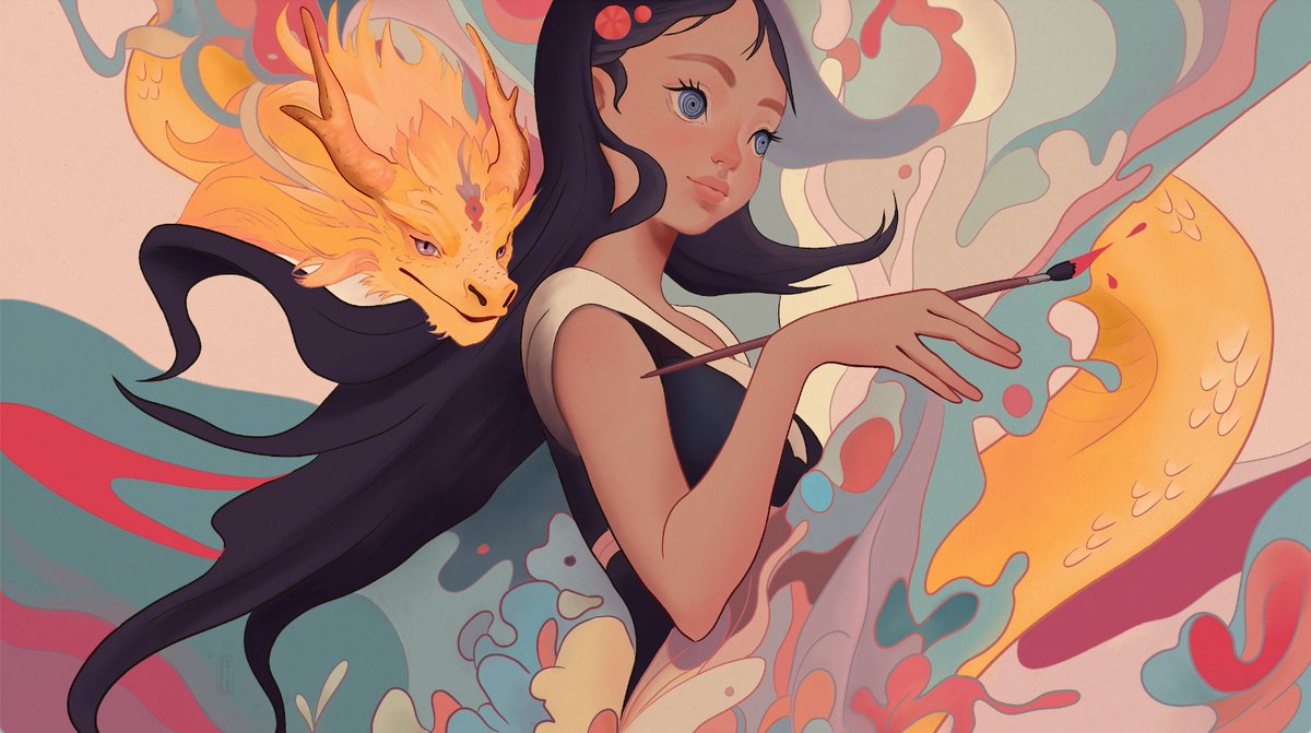 We never get tired of looking at this beauty by Raquel Caslida✨️ 'Golden Dragon' is available on our @foundation world for 0.2 eth Link to mint 👇🏻