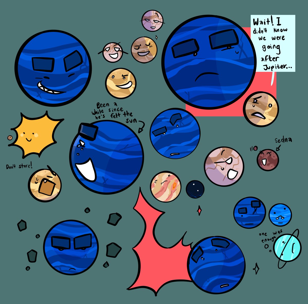 grumpy 
(I want X Europa and Ganymede to interact so badly) 
#solarballs