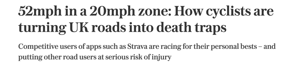 Yes, apparently, it's *cyclists* who are turning UK roads into death traps, by being responsible for around 0.1% of all road fatalities on average.