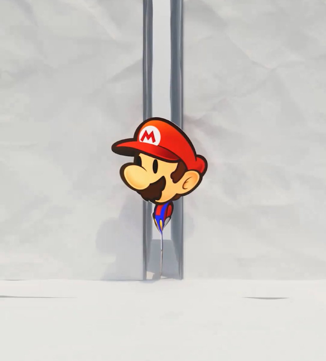 Mario peeking out. - Paper Mario: The Thousand Year Door Promotional Video
