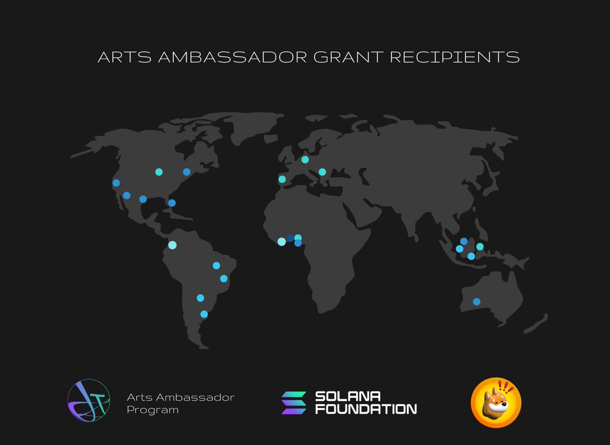 So much can happen in a year. Excited for what this map will look like 365 days from now. Arts Ambassador Program x @SolanaFndn x @bonk_inu