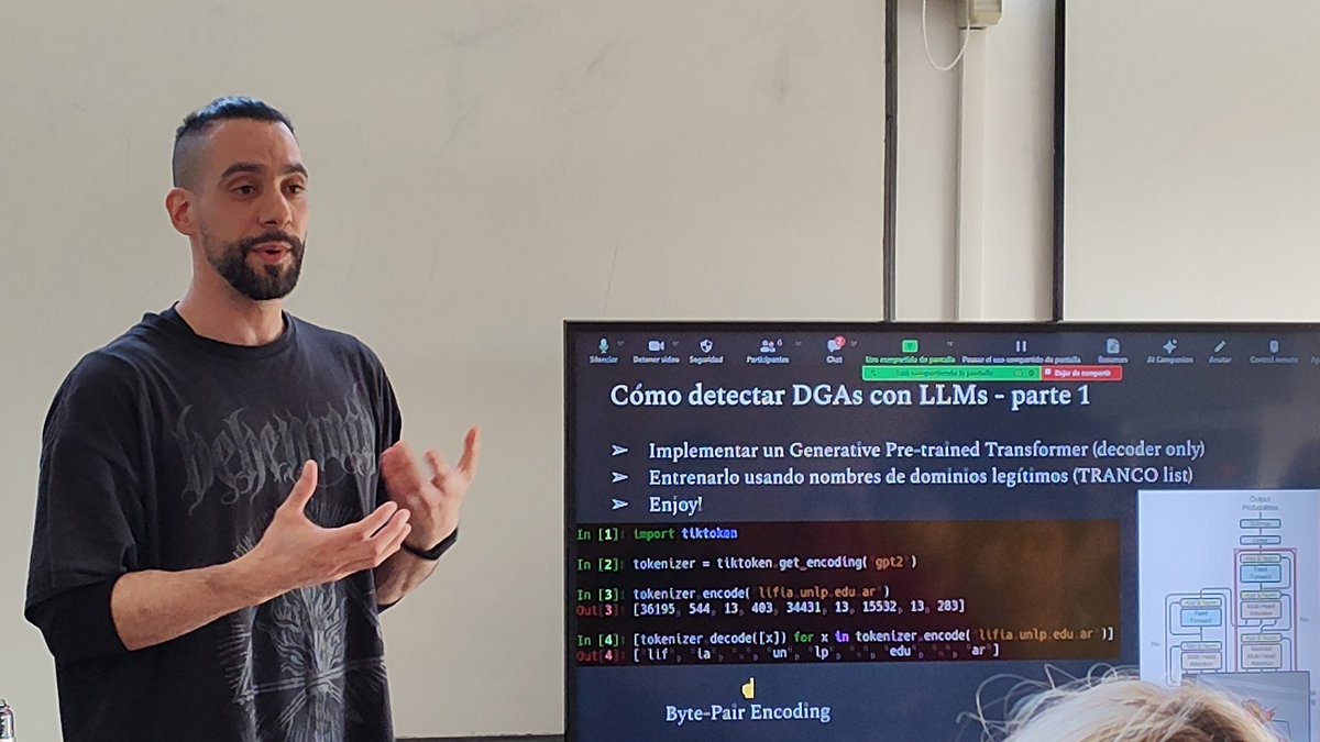 Joaquín Bogado nos comparte algunas lecciones aprendidas durante su postdoc respecto al uso de LLMs para detectar/identificar/reconocer DGAs (Domain Generation Algorithms). 
Super interesante !!
  📄🤖🕵️🚥