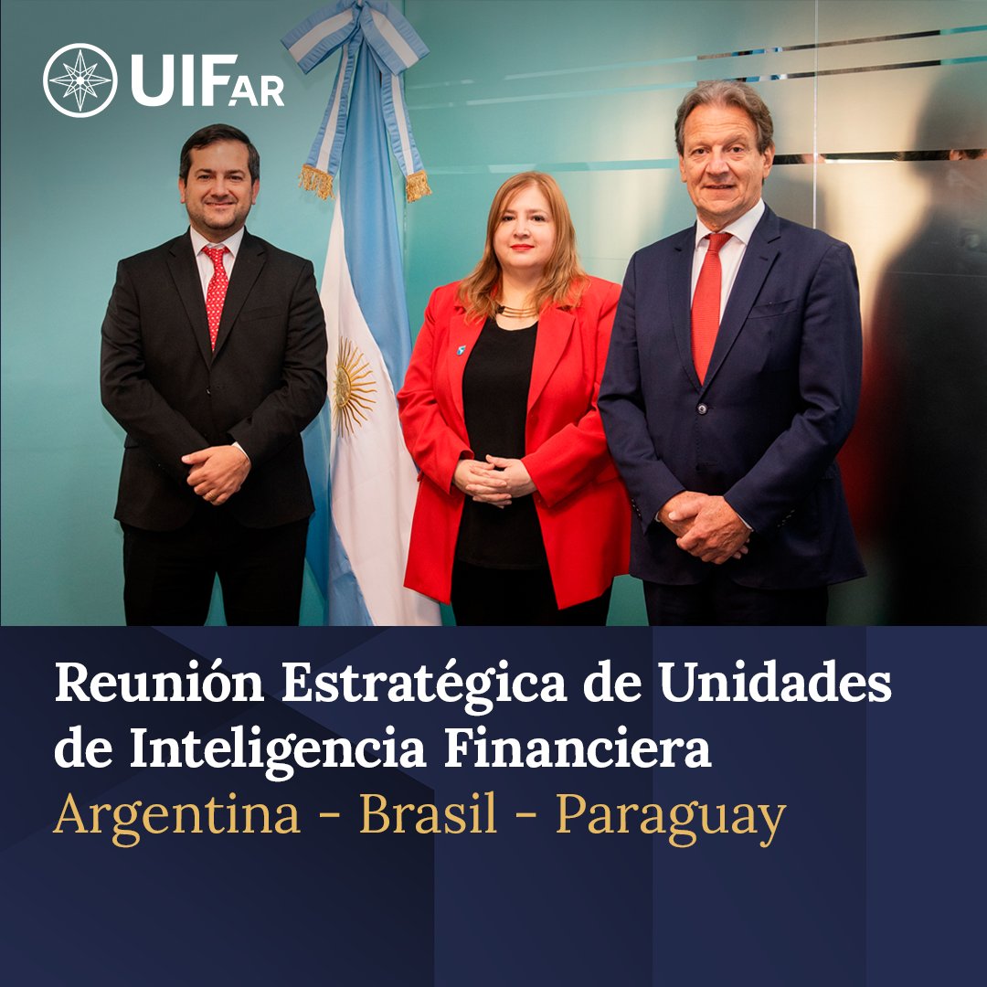 🇦🇷 🇧🇷🇵🇾 Ignacio Yacobucci, de la UIF Argentina, Ricardo Liao, de #COAF de Brasil y Liliana Alcaraz, de la @SepreladUIF firmaron en Buenos Aires una declaración conjunta de cooperación internacional para fortalecer la eficacia en la lucha contra LA/FT/FP.