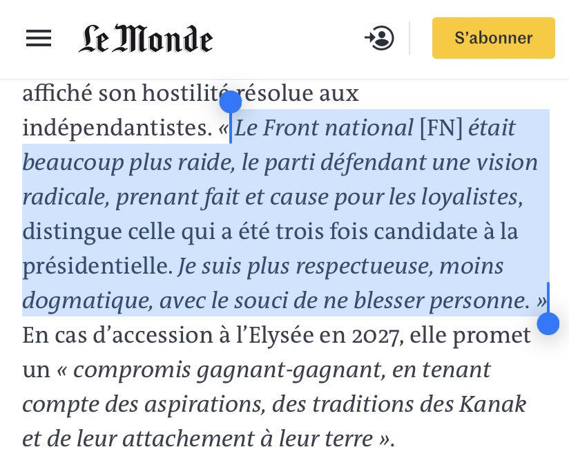 Le jour où toutes les banlieues s’embraseront et tireront à balles réelles sur tout ce qui bouge, Marine Le Pen leur proposera sans doute l’organisation d’un référendum d’autodétermination, pour « ne pas être trop raide » et ne « blesser personne ».