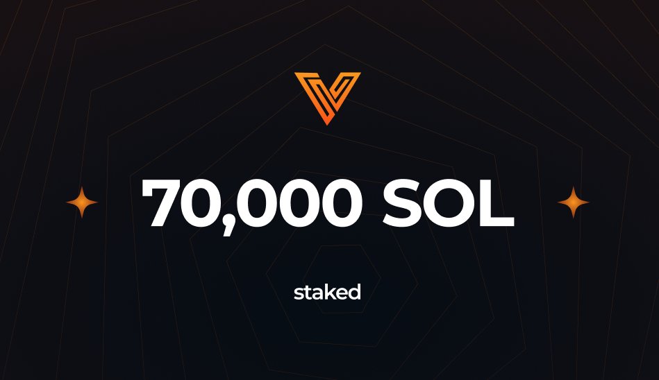 thevaultfinance's tweet photo. 🎉 More than 70,000 SOL are now staked, and participating in The Vault's mission to grow the Solana network with the use of $vSOL! 

🫵 Are you doing your part in growing the Solana validator set? 

🧡 Stake for $vSOL now! https://t.co/waFIMsx7EZ