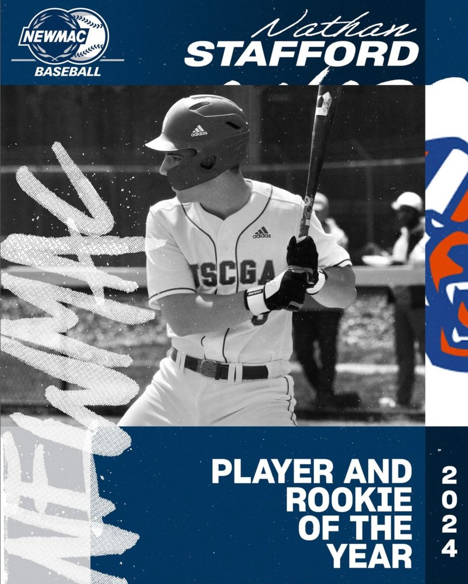 Congratulations are in order! 🎉 4/c soon to be 3/c Nathan Stafford was recently named NEWMAC baseball Rookie AND Player of the Year! Congratulations! ⚾️ Shout out to the wonderful coaching staff who were also named Coaching Staff of the Year!