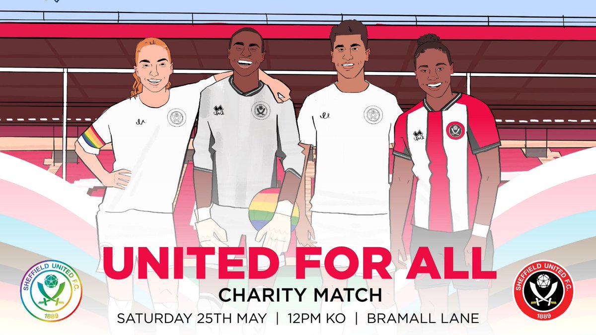 Showroom's own Lindsey Clements is lining up in the 𝗨𝗻𝗶𝘁𝗲𝗱 𝗙𝗼𝗿 𝗔𝗹𝗹 charity match on Saturday 25 May, raising funds for Blades' Empower LGBTQ+ project and Rainbow Blades. Check it out: bit.ly/44FDcLU @SheffieldUnited @rainbow_blades