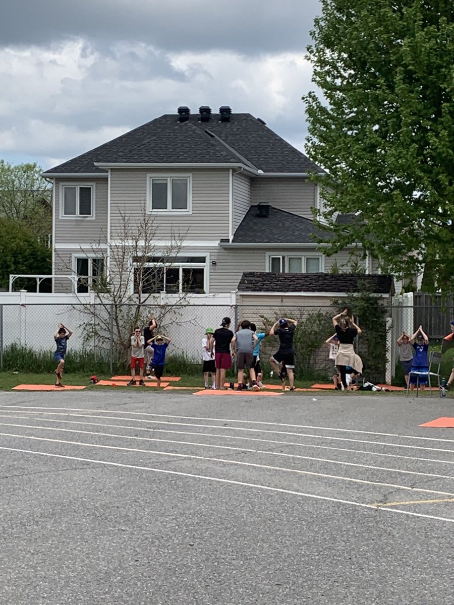 Track and Field Day at GUA and it’s a team effort, including the custodian helping with set-up, handing out freezies and cheering the students on and one of our OAs teaching the students how to high jump! This staff is amazing!❤️ #gators #beststaffever #ocsb