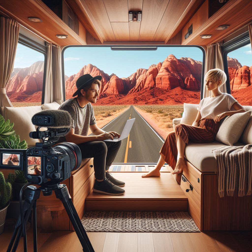 Dreaming up ways to turn a camper van into a mobile studio that gets brilliant minds off the conference show floor and into nature for real talk about tech, the climate, and our future