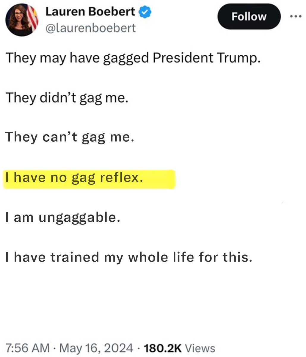 joncoopertweets's tweet image. The fact that I had to check @laurenboebert’s Twitter page to see if this was real speaks volumes about her.