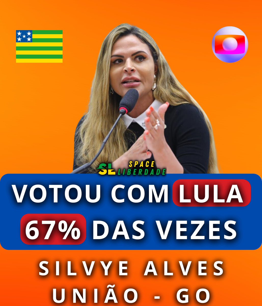 🚨EXPOSED -  A deputada Silvye Alves, que foi eleita pela direita, votou com o Governo Lula em 67% das vezes na Câmara dos Deputados!

 Ela está acusando a direita de 'fake news' por dizermos que votou a favor da urgência do PL da Globo

Siga a thread e saiba a verdade🧶