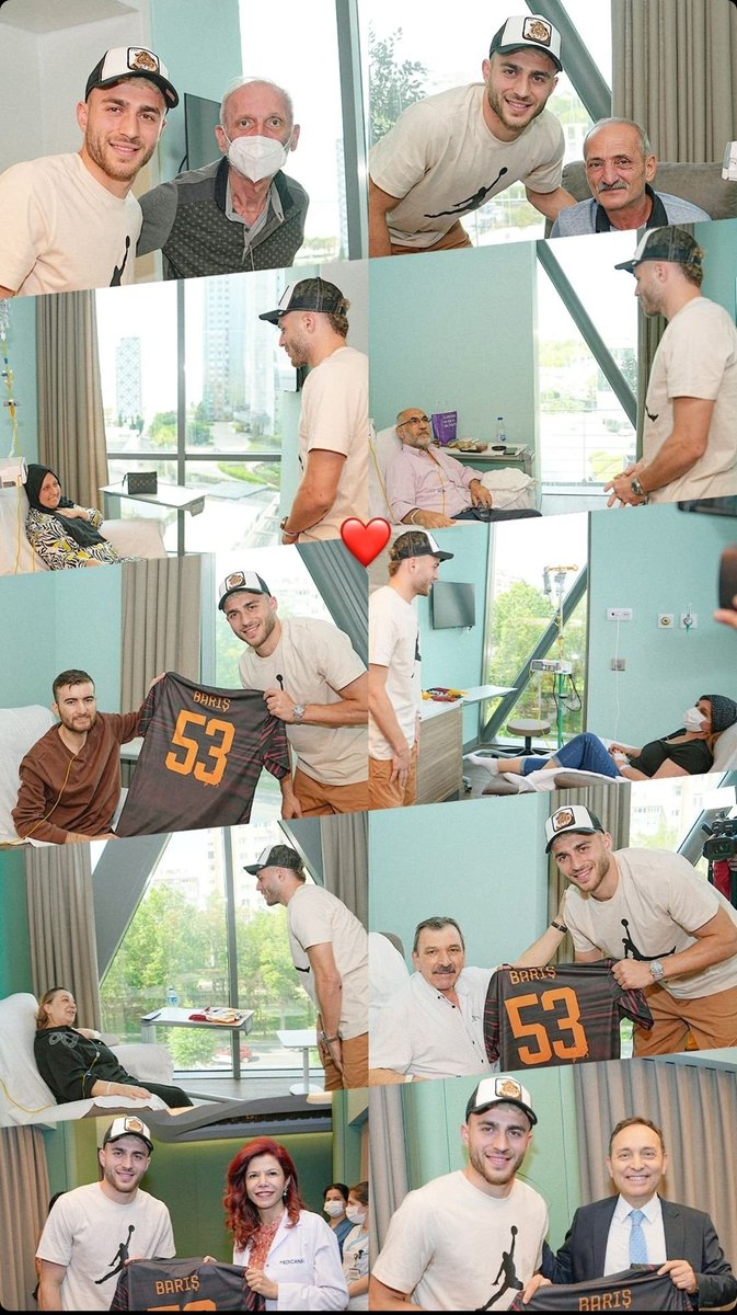 Barış Alper Yılmaz, Galatasaray sponsor hastanesi onkoloji bölümünde tedavi gören hastaları ziyaret ederek moral verdi. Kendi tasarladığı özel t-shirtleri de hediye etti.