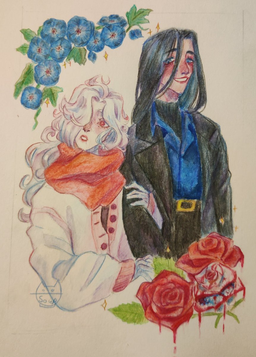 Tried out watercolour pencils with afterdeath 
---------------
#genosans #reapersans #afterdeath