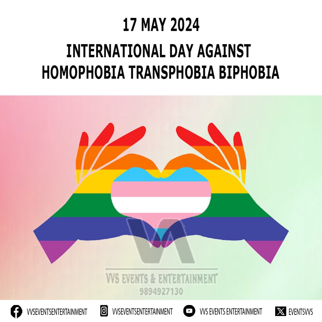 International Day Against Homophobia Transphobia Biphobia #InternationalDayAgainstHomophobiaTransphobiaBiphobia #DayAgainstHomophobiaTransphobiaBiphobia #DayAgainstHomophobiaTransphobiaBiphobia2024 #IDAHOT #IDAHOTDay #IDAHOT2024 #IDAHBT #IDAHOBiT facebook.com/VVSEventsEnter…