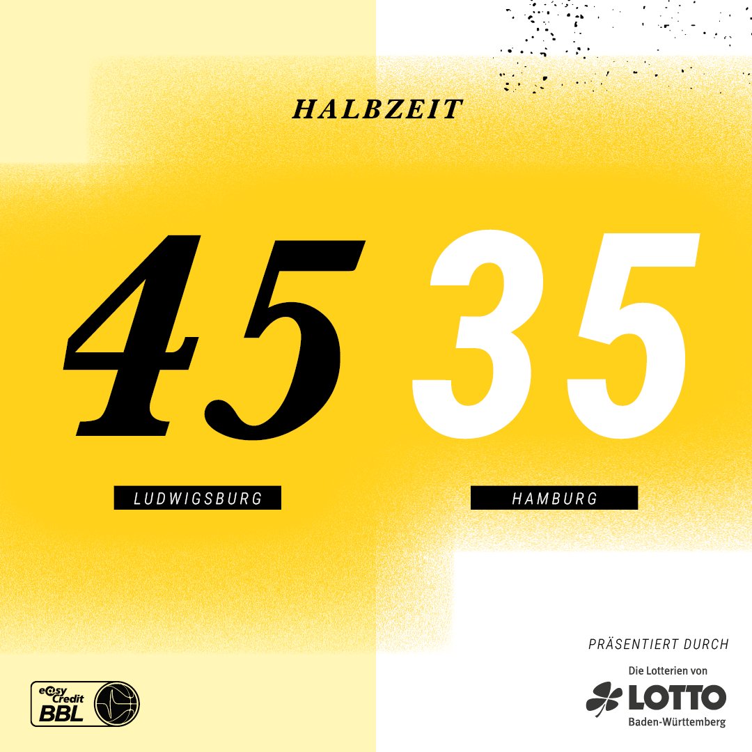 +10 zur Halbzeit ist gut, nur 35 kassierte Punkte sind besser - doch die Statistik ist Warnung genug. Wir waren schon mit +16 in Front. Hamburg kämpft verbissen, wir dürfen keinesfalls nachlassen. 

20' | #LUDHAM