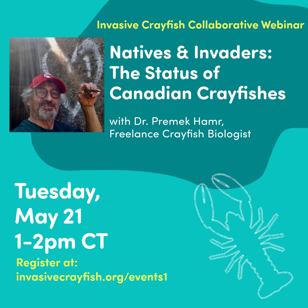 Image for the Tweet beginning: On May 21st, Crayfish biologist