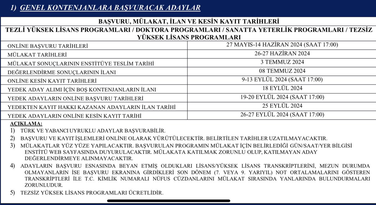 celil_mustafa's tweet photo. İstanbul Üniversitesi
Sosyal Bilimler Enstitüsü
2024-2025 Lisansüstü Eğitim Dönemi Önemli Tarihler https://t.co/nHjoqI3KIF