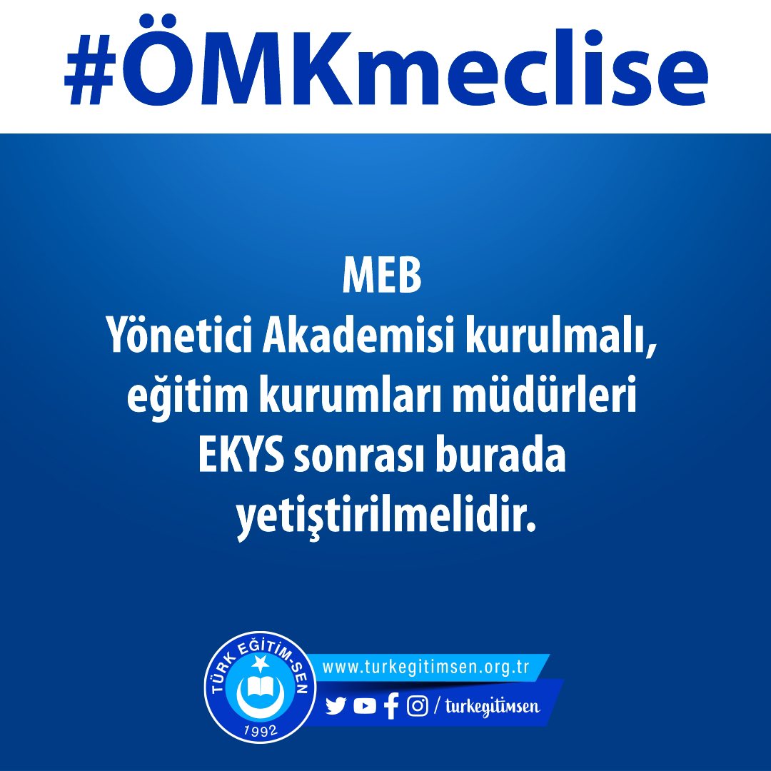 ÖĞRETMENLİK MESLEK KANUNU İLE;
Liyakati esas alan ve yazılı sınav esasına dayalı hakkaniyetli YÖNETİCİ ATAMA sistemi ihdas edilsin.
<a href="/tcmeb/">Millî Eğitim Bakanlığı</a> <a href="/Yusuf__Tekin/">Yusuf Tekin</a> 
#ÖMKmeclise