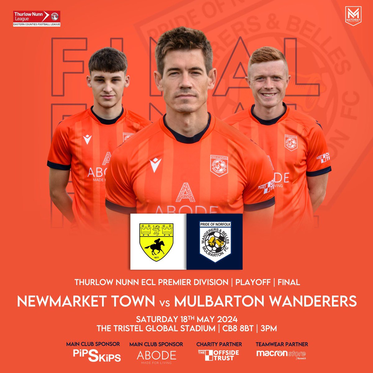 🚨PLAYOFF FINAL CONFIRMED🚨 we will take a team to <a href="/NewmarketTownFC/">Newmarket Town F.C</a> this coming Saturday for a  <a href="/ThurlowNunnL/">TNL</a> playoff final showdown. 

3pm KO. 

More details to follow regarding ticket pricing etc… 💙🖤