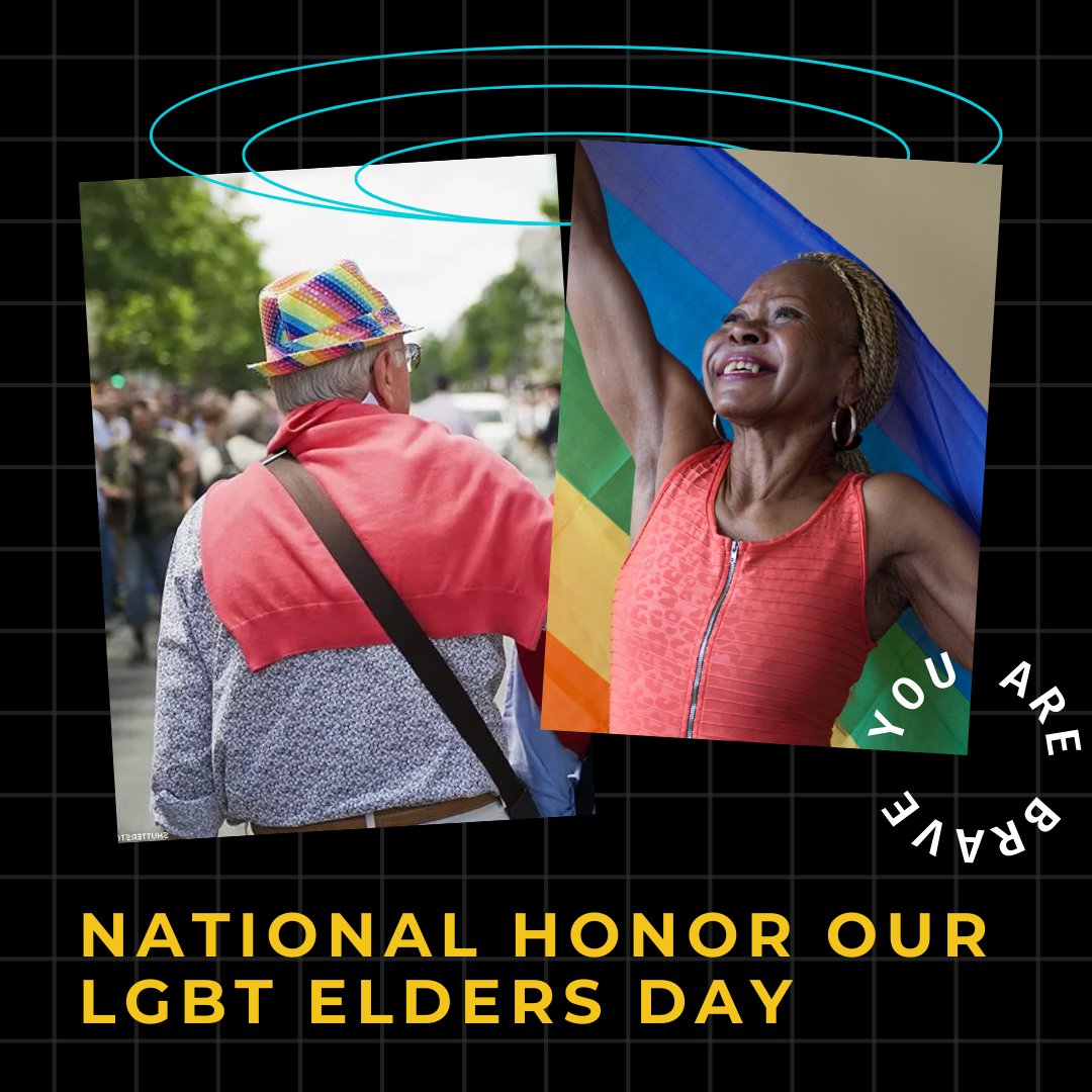 Thank you to the LGBTQIA+ people who paved the way for LGBTQIA+ civil rights. Those who loved. Those who marched. Those who rioted. We owe our progress to their lives, sacrifices, and courage.

#NationalHonorOurLGBTEldersDay #NationalHonorOurLGBTQIAEldersDay #QueerHistory