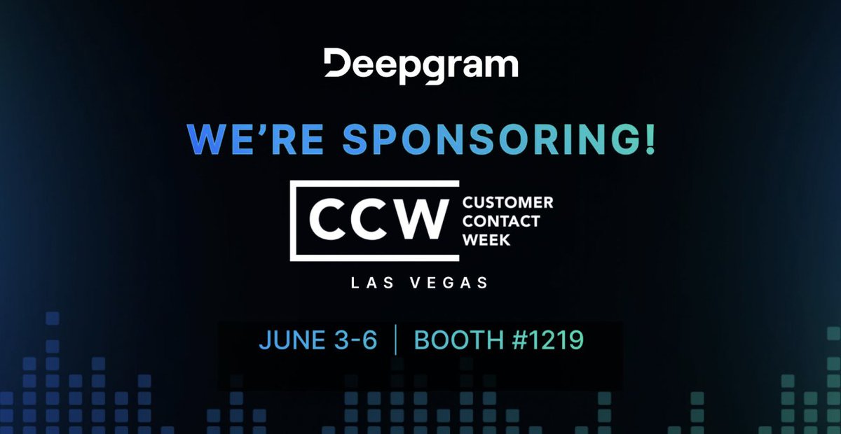 Heading to Customer Contact Week in @Vegas? Don't miss the chance to visit us at booth 1219 where we'll showcase how Deepgram's voice AI API transforms your CX! Join us for an unforgettable evening with @Twilio on June 4 at The Brooklyn Bowl! RSVP here: twiliodeepgramhh.splashthat.com/deepgram