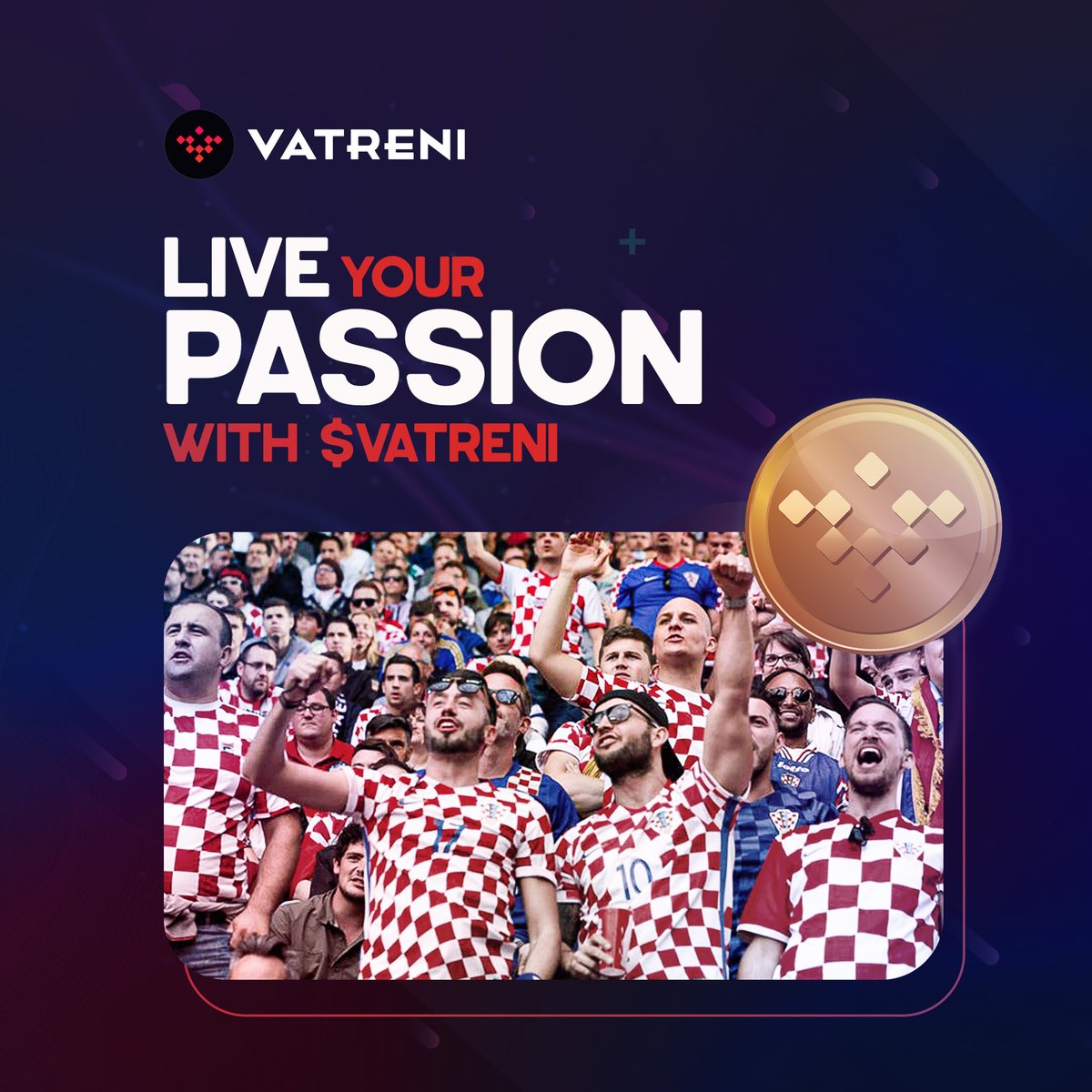 With $VATRENI tokens, deepen your connection to Croatian football like never before! 

Enjoy access to the team, unique content, and a voice in special decisions. 

Join a new era of fan engagement.