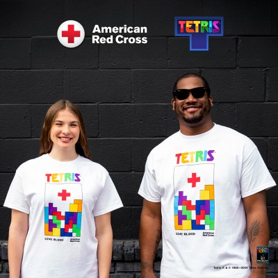 Get your game on for a good cause! Score this Tetris + Red Cross T-shirt as a token of appreciation when you donate blood from May 20 to June 9. Limited edition only. Let's piece together a healthier future, one donation at a time. Reserve your spot: rcblood.org/3yrqdkP