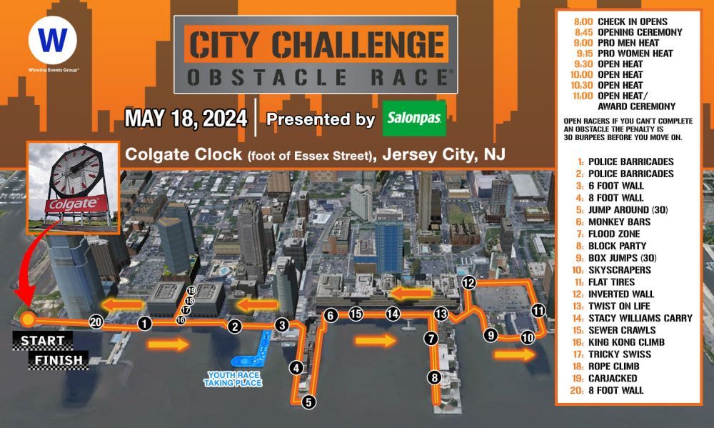 Prepare to push your limits from towering walls and rope climbs to cargo nets, monkey bars, and much more! 💪The City Challenge Race is coming to Jersey City! 🔥For details and registration, visit bit.ly/CityChallengeR… #CityChallengeRace #JerseyCity