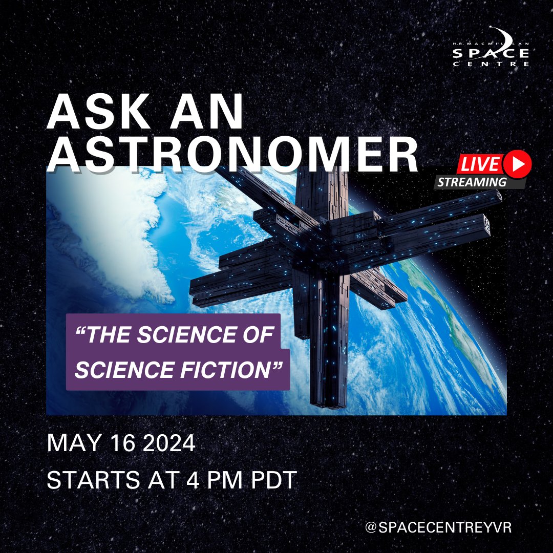 Curious about the science behind your favorite sci-fi movies? Join our 'Ask An Astronomer' Livestream today at 4 PM! 🚀✨ We'll explore everything from warp drives to alien worlds. 📅 Tune in this afternoon on YouTube, Facebook, or Instagram.