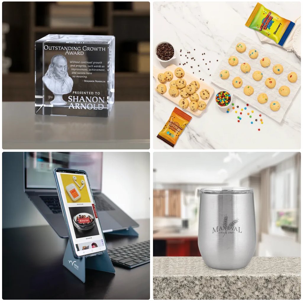 Stellar_Designs's tweet image. Make your customers happy with branded merchandise. Explore our ideas for gifts that leave a lasting impression. #clientgifts #cookies #brandedtech #tumblers