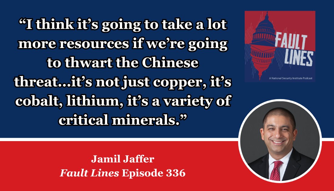 On Fault Lines Ep. 336, @jamil_n_jaffer, @NotTVJessJones, @lestermunson, and @BishopGarrison discussed copper, a critical mineral, highlighting the increasing competition and the United States over it. Watch: youtu.be/yNgReztNdYg Listen: open.spotify.com/episode/10QxP7…