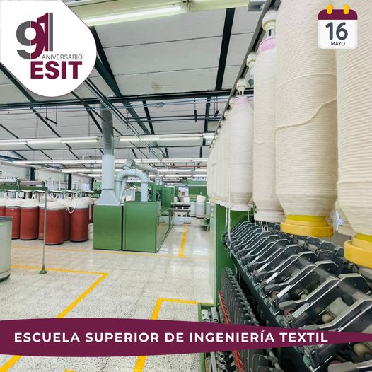 ¡Felicidades a nuestra querida #ESIT que hoy celebra su 91 aniversario!
Gracias por formar profesionales e investigadores en las áreas de ingeniería textil en acabados, confección, hilados y tejidos, orgullosamente politécnicos.
#OrgulloPolitécnico
#Huélum
#IPN