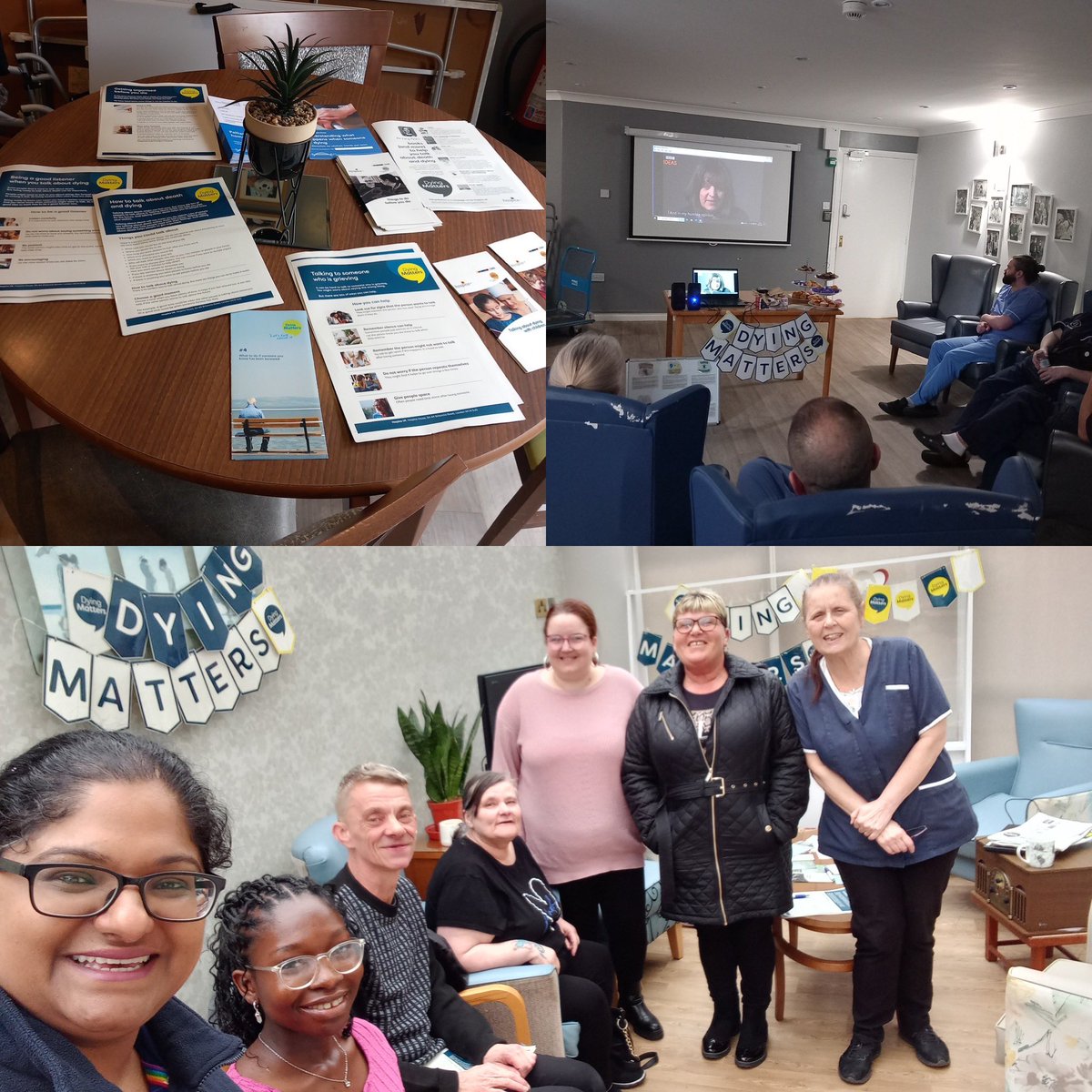 I’ve smiled my way through compiling these wonderful pics from the @DyingMatters events Geol our Educator @NewcastleHosps supporting Care Homes across Newcastle has facilitated over the last couple of weeks with great engagement from all the teams (shared with permission) 1/3