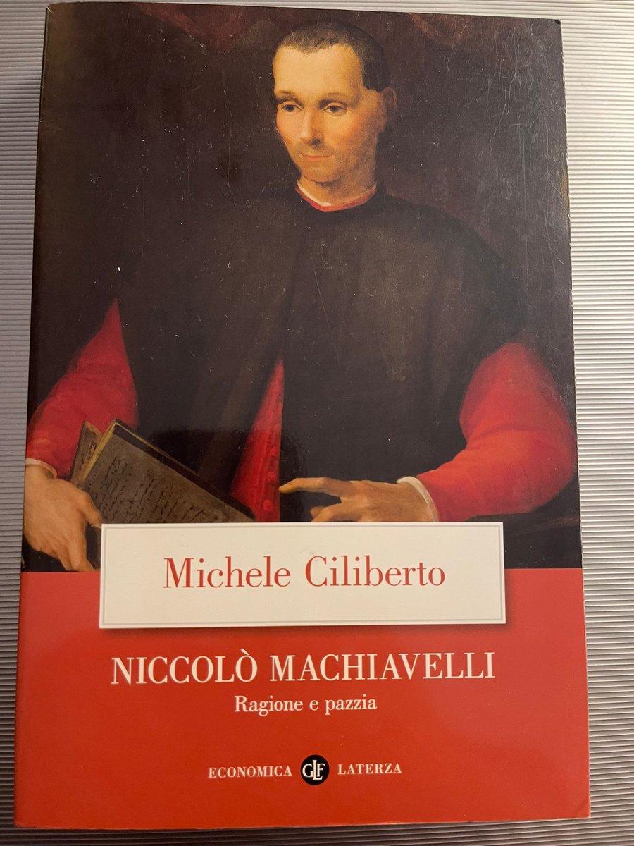 Il libro di oggi: 📕Niccolò Machiavelli. Ragione e pazzia - Michele Ciliberto #leggere #libridellacultura #16maggio #cultura #librodelgiorno