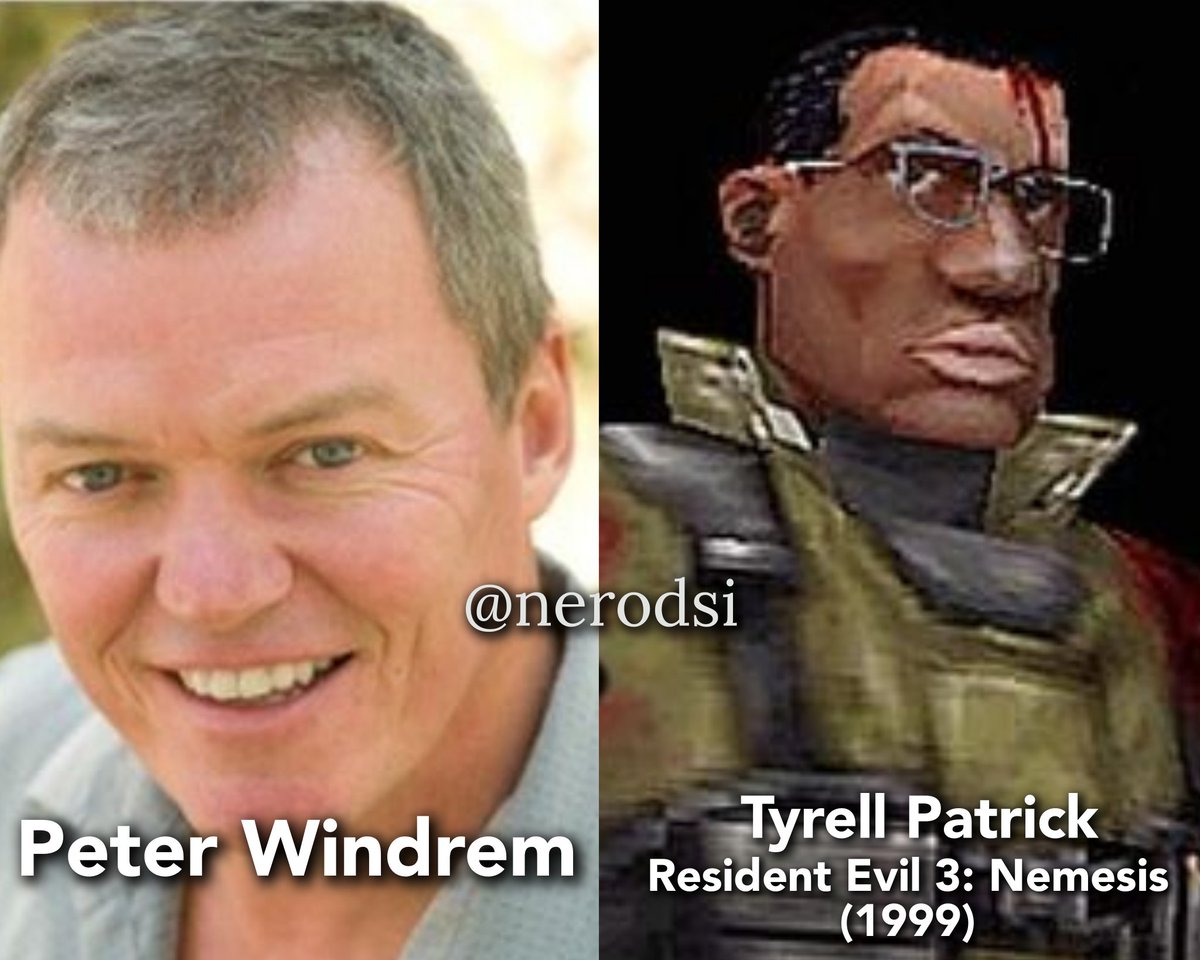 Peter Windrem is the voice actor for Tyrell Patrick in Resident Evil 3: Nemesis (1999) (Made by me) #ResidentEvil #REBHFun #REBH28th #RE #RE3 #ResidentEvil3 #TyrellPatrick #Biohazard #collage #Capcom