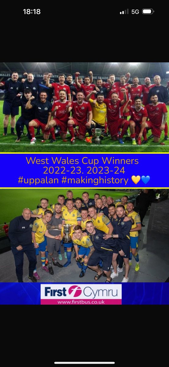 Still buzzing over Tuesday and creating some history in the process. FairPlay did not expect this when I took over 2 years ago, but every player has given me everything since day 1, and hopefully they’d agree I’ve given them the same back <a href="/PenlanAFC/">Penlan AFC</a> 💙💛