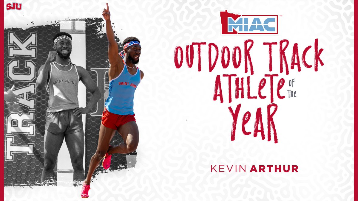 Congratulations to Saint John's senior sprinter Kevin Arthur, who was named the MIAC Men's Outdoor Track Athlete of the Year for the 3rd-consecutive season today!

RELEASE: gojohnnies.com/news/2024/5/16…

#GoJohnnies #d3tf