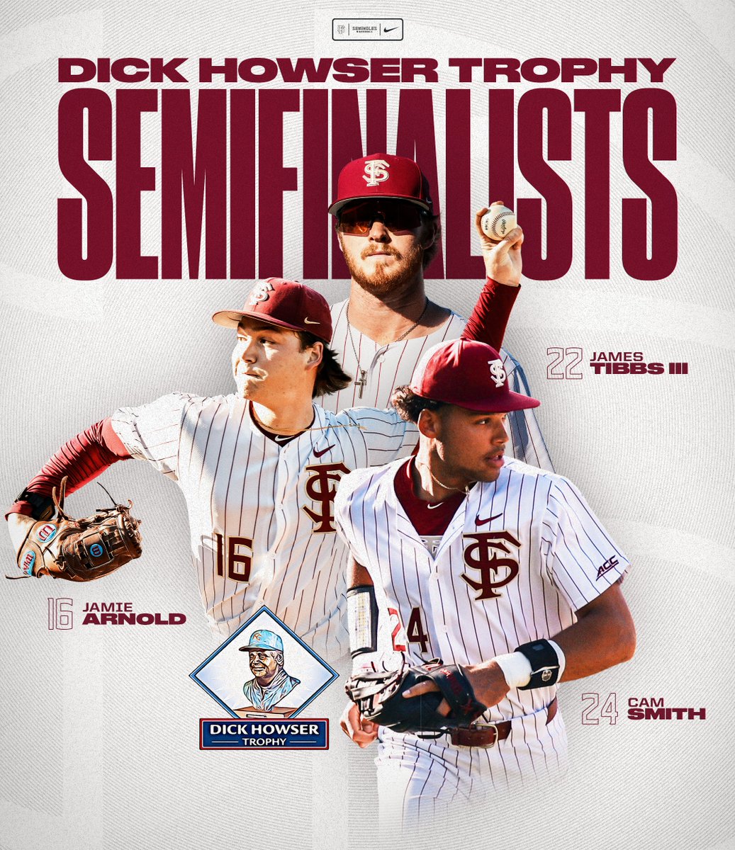 Earned, not given @JamesTibbsIII, @_JamieArnold13 & @cameron_smith24 are Dick Howser Trophy semifinalists