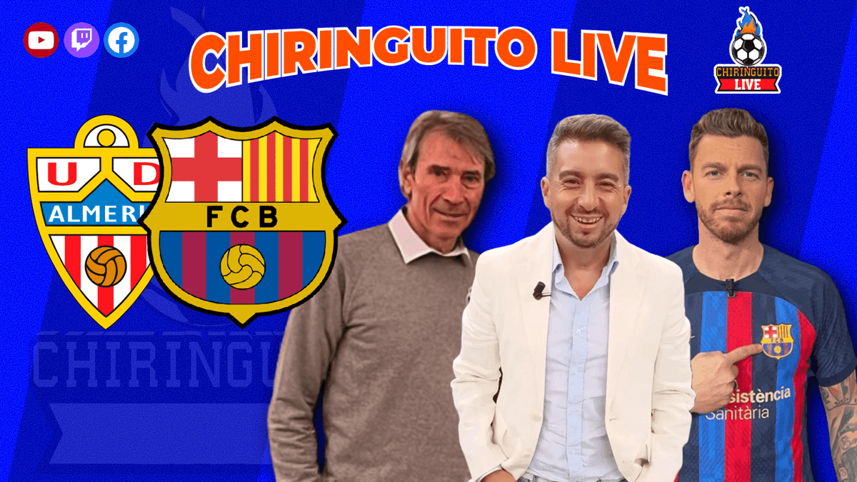 🧨 ALMERÍA - BARÇA, ¡EN JUEGO la CONTINUIDAD de XAVI! 👌 ¡Ya estamos en directo en #ChiringuitoLive con @lobo_carrasco , @palaciosmatias y @jotajordi13 ! 👉 Haznos caso, ¡VEEEEEEEENTE! 🔴youtube.com/watch?v=cLHKUQ… 🟣twitch.tv/elchiringuitotv 🔵facebook.com/10004415144362…