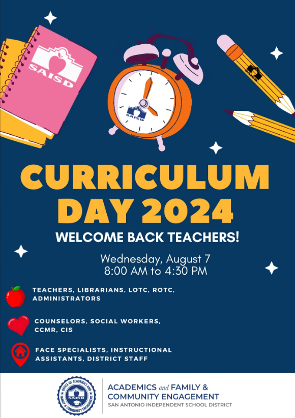 🍎We're thrilled to announce our 2024 Curriculum Day! 🗓️Mark your calendars for this extraordinary event coming in August. For more details, check out our catalog: bit.ly/3V33vZi <a href="/SAISDAcademics/">SAISD Academics and Family & Community Engagement</a> <a href="/SAISD_CI/">SAISD Curriculum, Instruction, & Assessment</a>