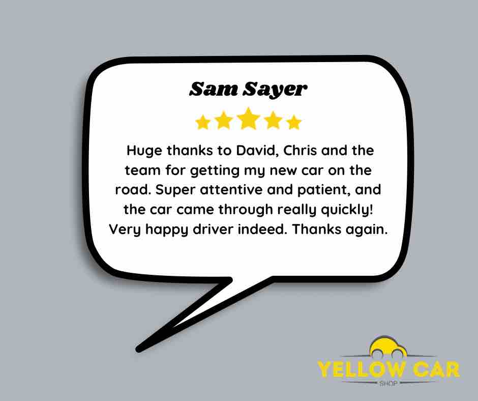 Nothing makes us happier than a satisfied customer! 

Thank you for choosing The Yellow Car Shop 💛

#HappyCustomer #Lease #HappyMotoring #NewWheels #CustomerLove #Grateful #TestimonialThursday #YCS