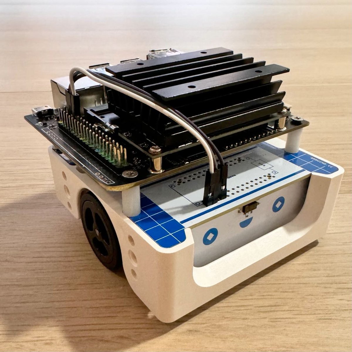 If you thought the new Arduino Alvik is just for kids, think again! Here is Alvik happily carrying around an Nvidia Jetson Nano kit from OkDo. Alvik, Driving AI to the Edge ;)
#arduino #robotics #letsOKdo #OKdo #nviia #EdgeAI  #EdgeComputing #ArtificialIntelligence #Innovation
