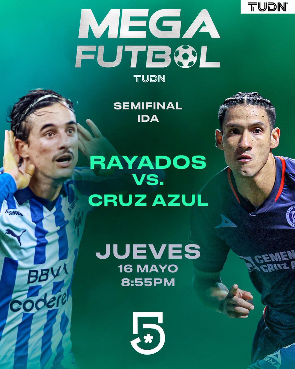 #MEGAFUTBOL ⚽️
Semifinal IDA 👊
HOY 🗓️
A las 8:55 PM ⏰
Por @MiCanal5 📺