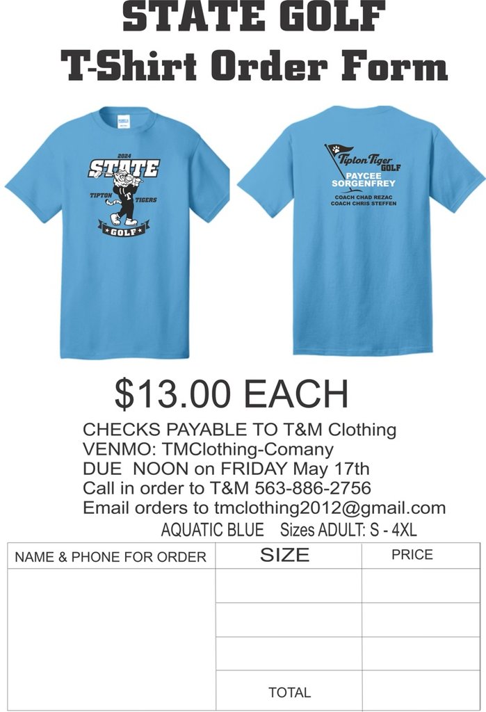 State Golf shirt for Paycee Sorgenfrey available.  Check it out