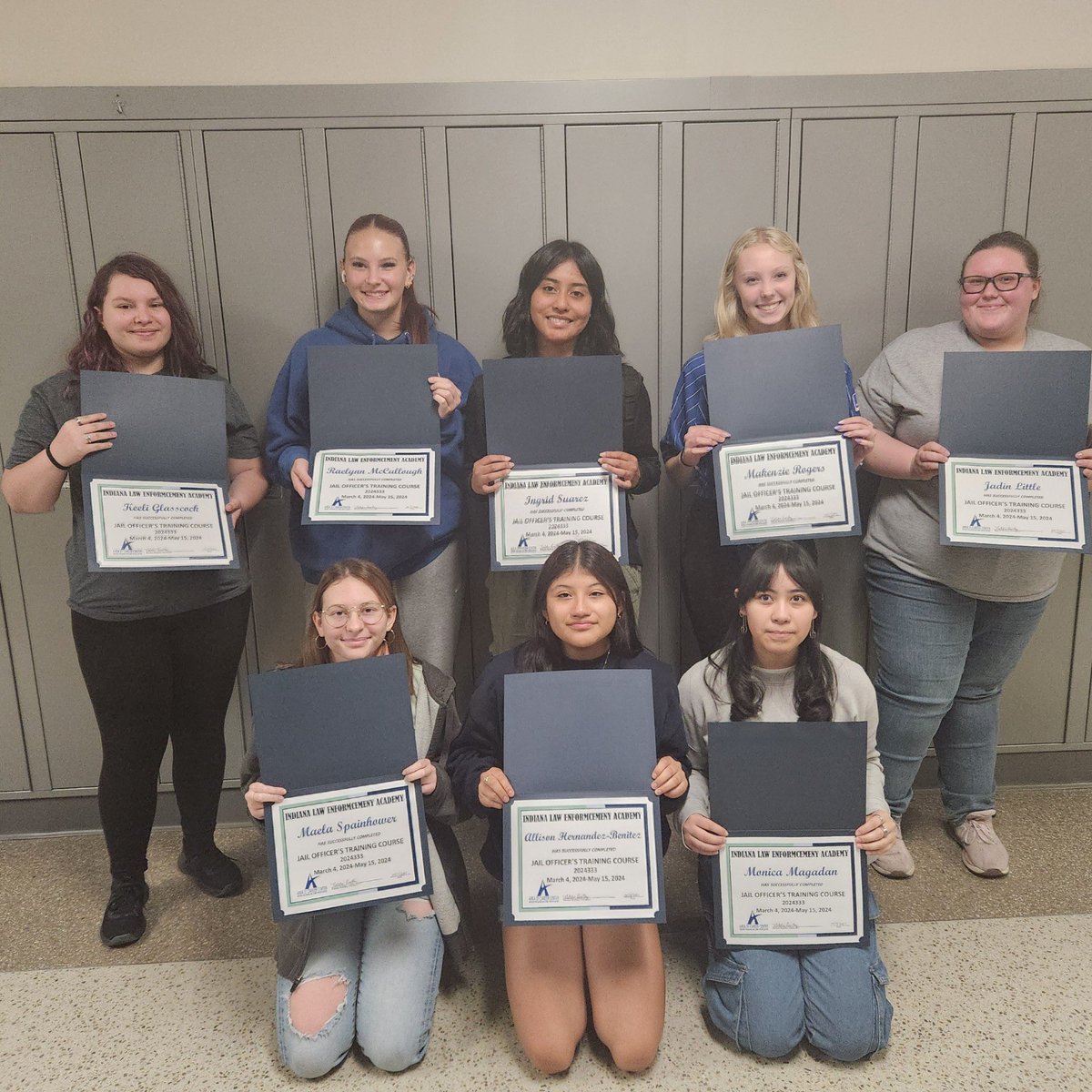 For the first time in Area 31 history, 2️⃣3️⃣ #CriminalJustice students earned their Indiana Jail Officer certification. This credential allows students to gain employment as a Correctional Officer. Congratulations, Ms. Beatley’s class! #CareerTechEd #CTEWorks